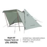 New Pyramid Tent With Snow Skirt Waterproof Camping Teepee With A Chimney Hole For Cooking Travel Tent PU3000