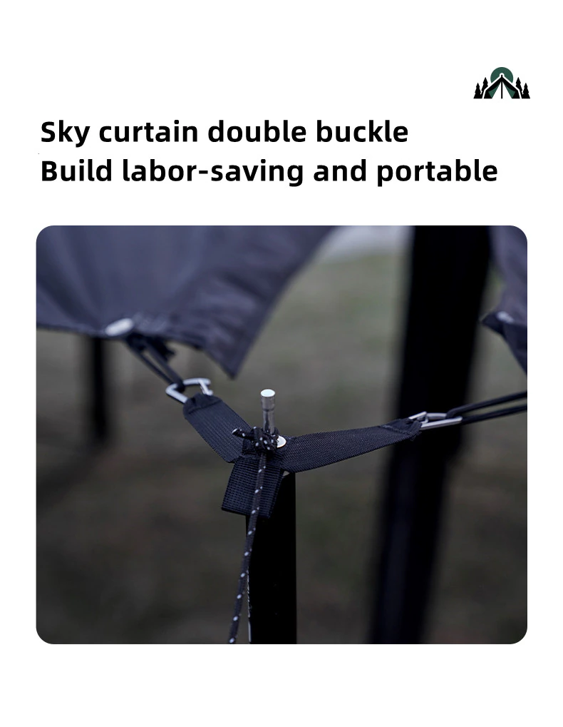 Outdoor Camping Tent Travel Camping Supplies Tunnel Double Layer LanSheng 4 (70D) Wide Space Black Four Seasons Tent Outdoor Camping Tent Travel Camping Supplies Tunnel Double Layer LanSheng 4 (70D) Wide Space Black Four Seasons Tent
