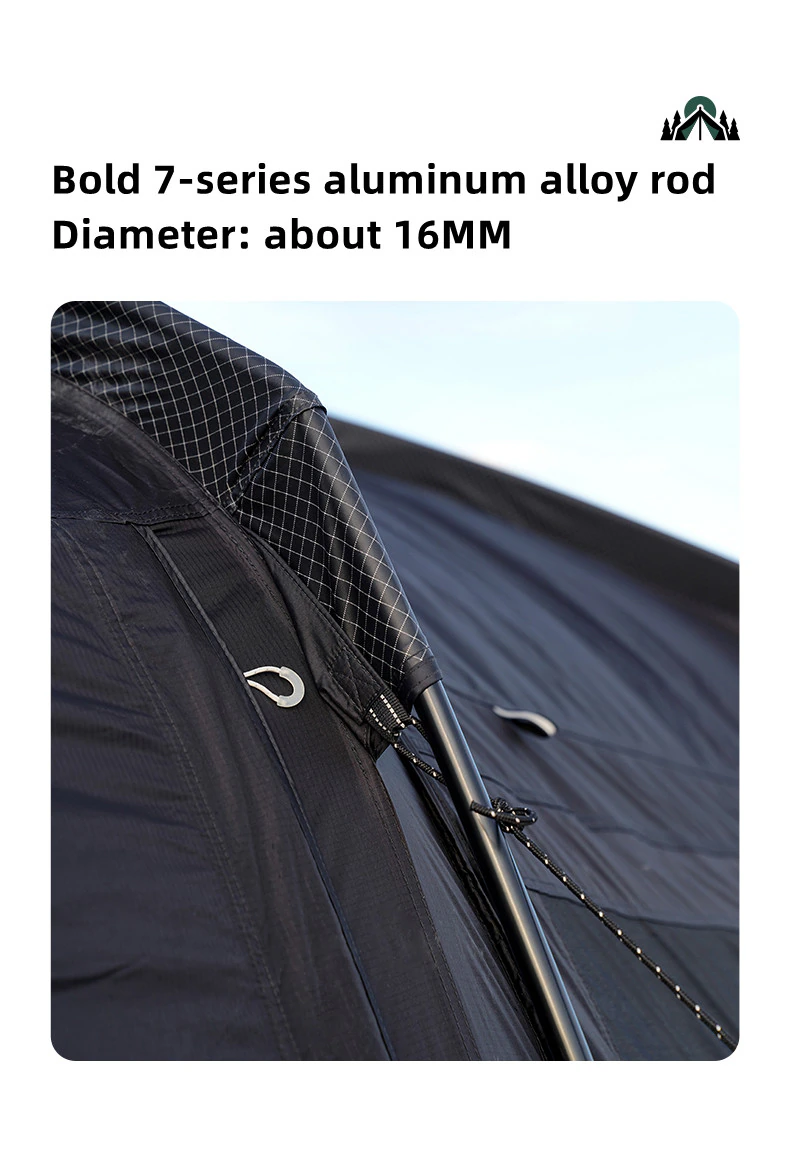 Outdoor Camping Tent Travel Camping Supplies Tunnel Double Layer LanSheng 4 (70D) Wide Space Black Four Seasons Tent Outdoor Camping Tent Travel Camping Supplies Tunnel Double Layer LanSheng 4 (70D) Wide Space Black Four Seasons Tent
