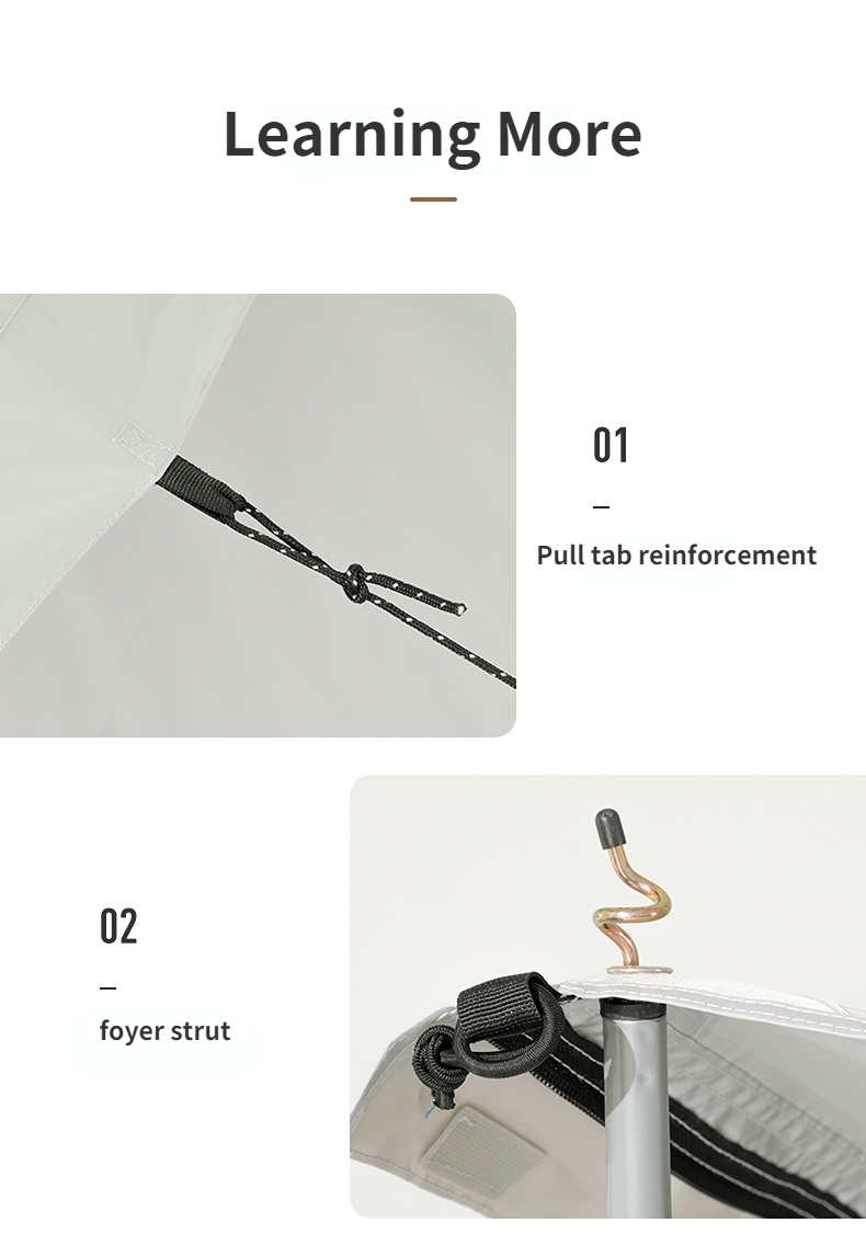 Nature Hike Camping Outdoor Equipment Portable Beach Two Rooms One Hall Four People Camping Tent Travel Equipment