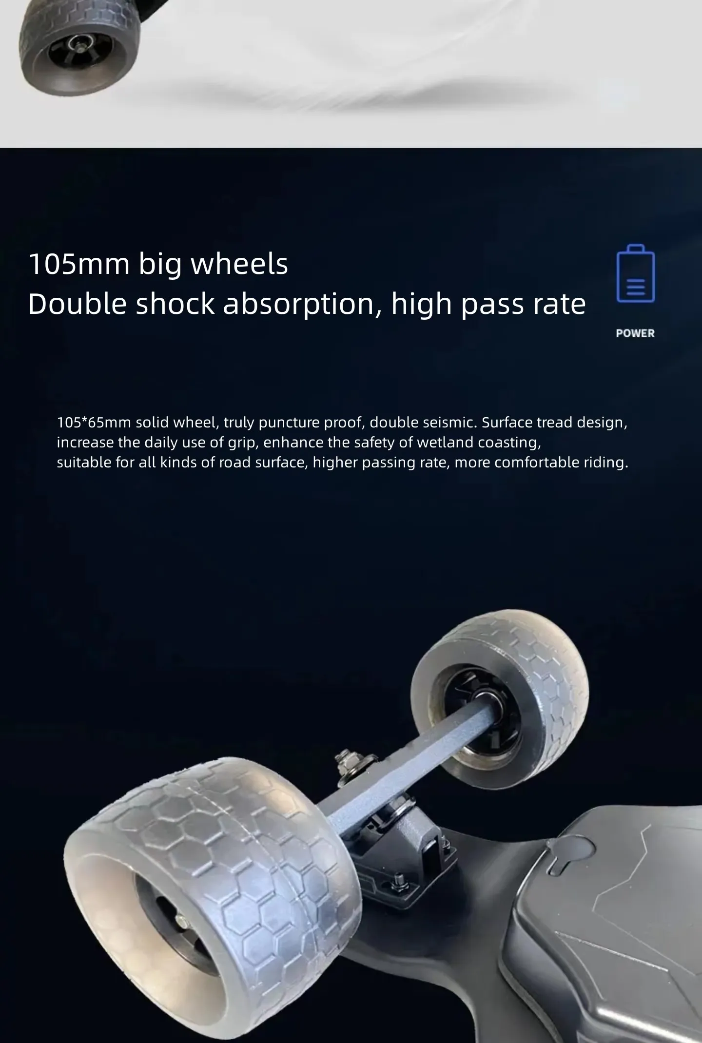 GryanOutdoor off-road electric skateboard four wheel adult work transport walking artifact balance car campus electric longboard