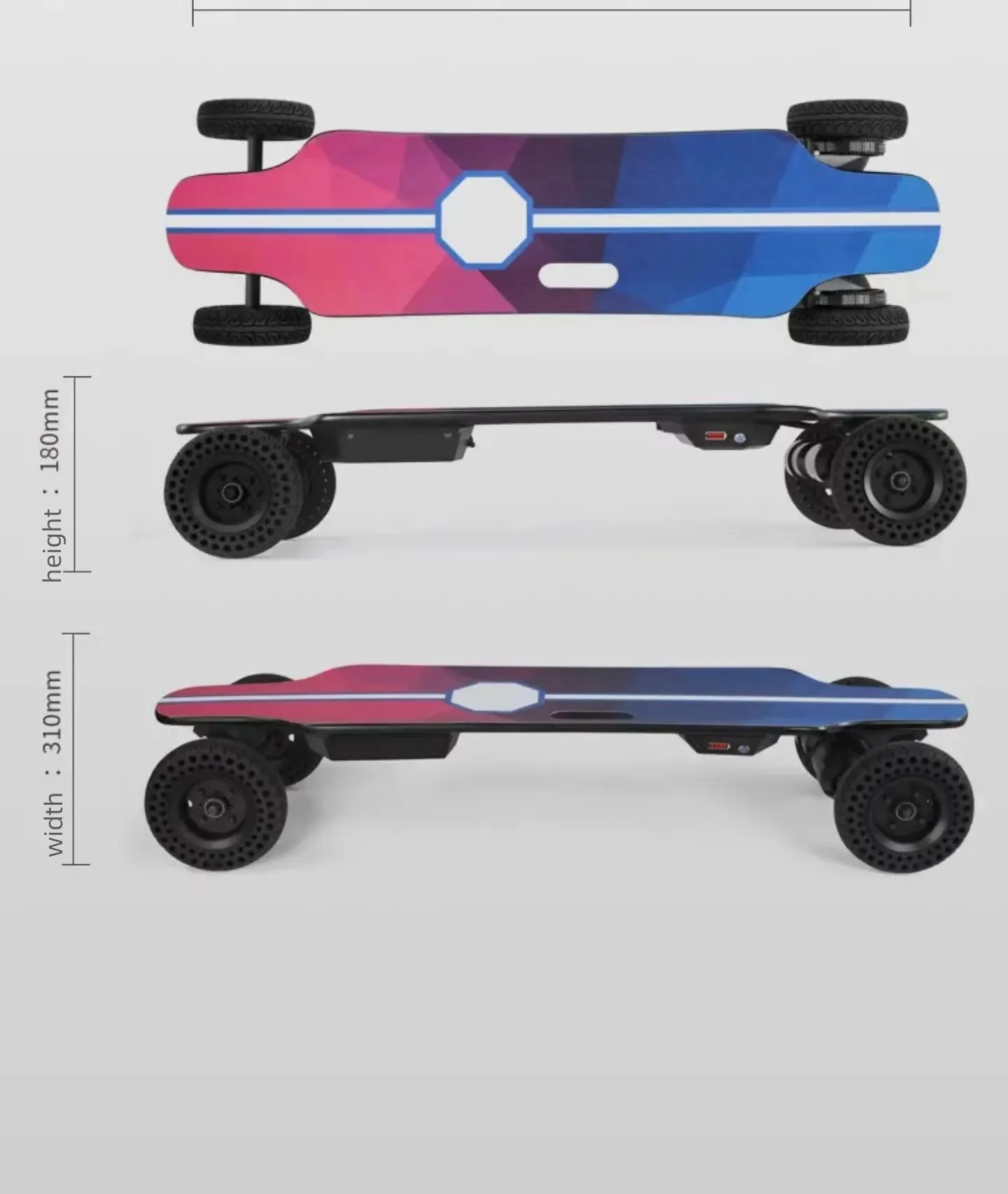 Gryan All-terrain off-road electric scooter four-wheel skateboard longboard replacement walk adult outdoor professional board