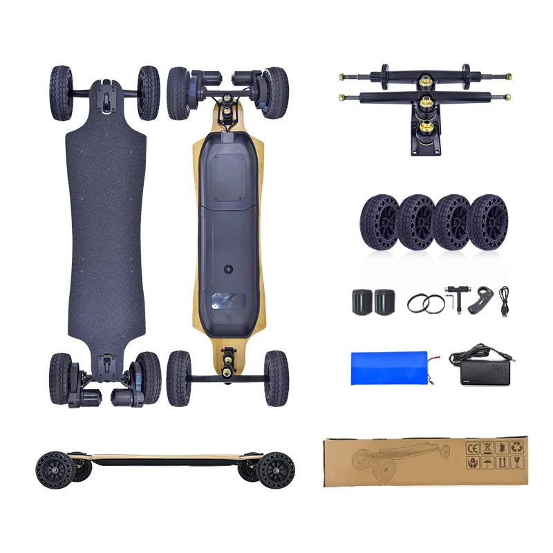 off road all terrain electric skateboard electronic skate board 45 Dual Motor Electric Off-Road Mountain Board 10S5P 36V