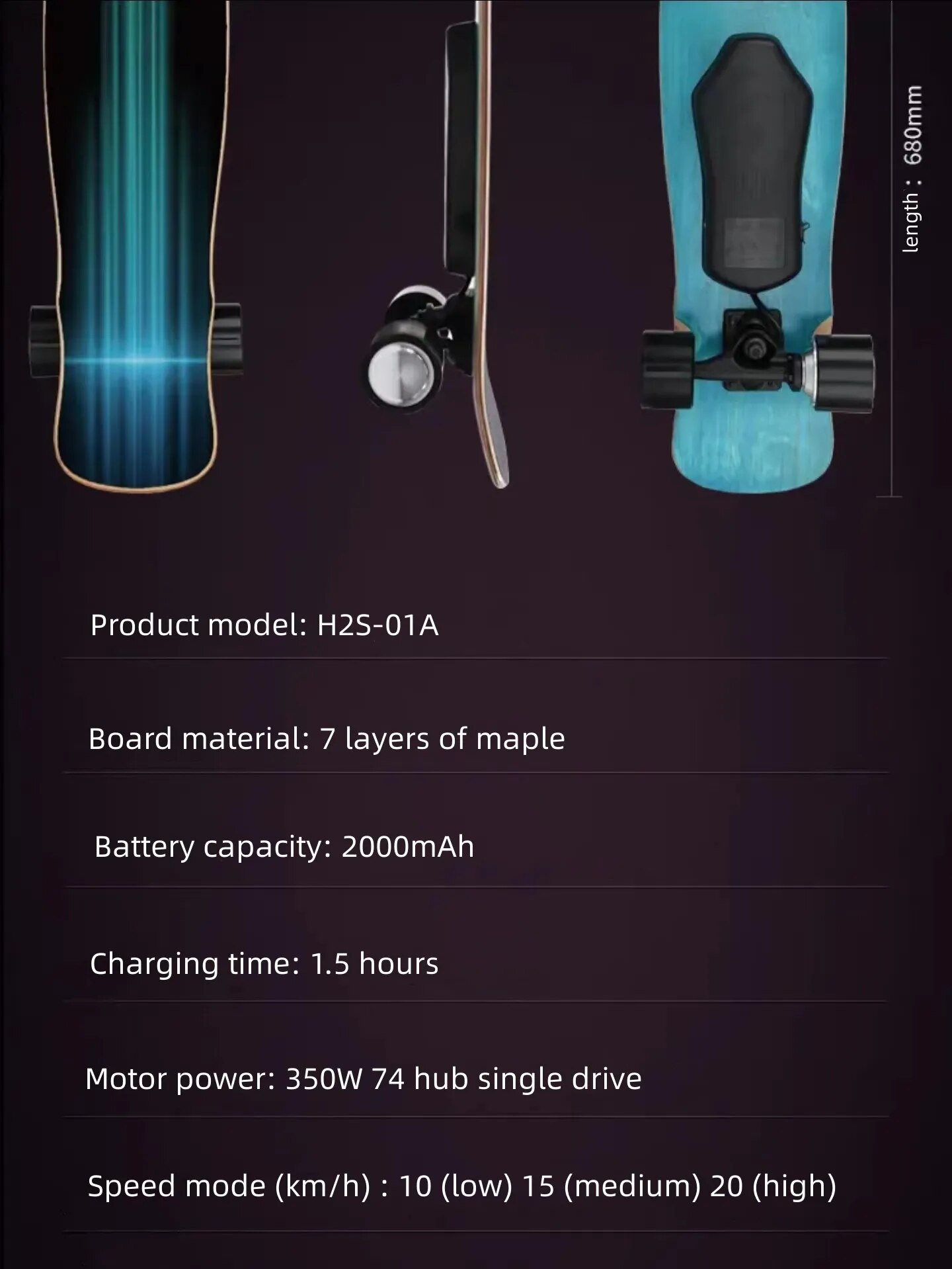 GryanFashion four-wheel scooter land Chong rapid descent electric small fish board adult students office workers walk to commute