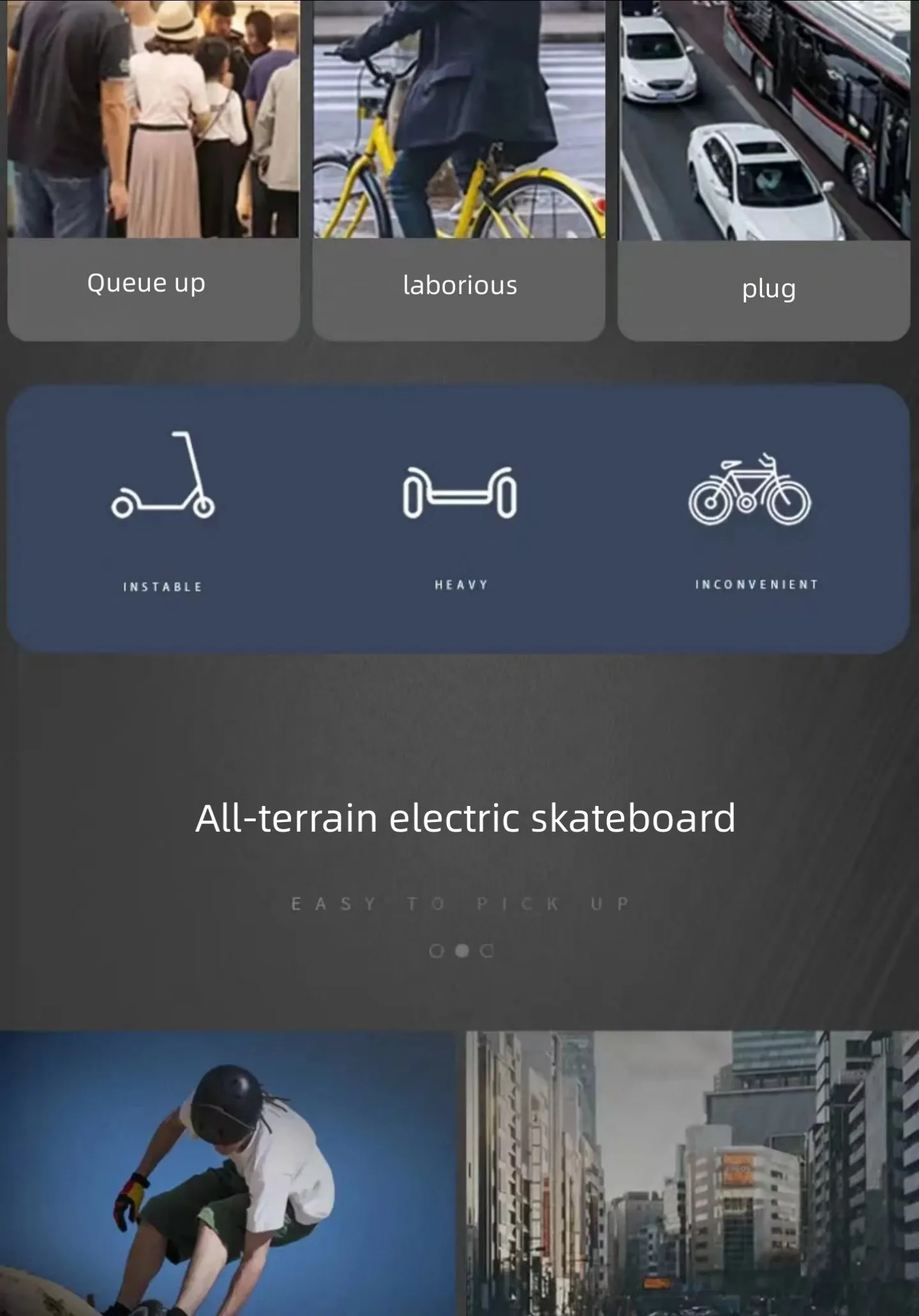 Gryan All-terrain off-road electric scooter four-wheel skateboard longboard replacement walk adult outdoor professional board