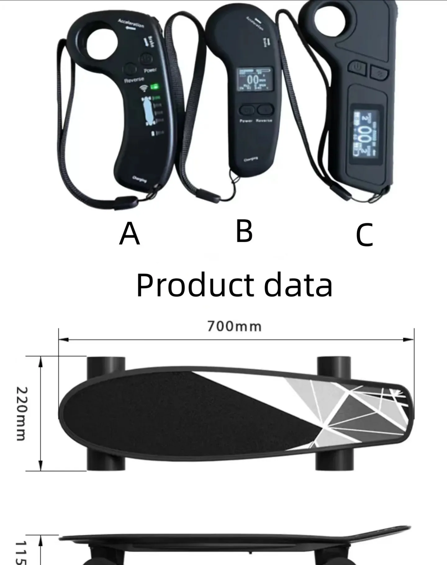 Gryan one-piece four-wheel scooter adult children electric skateboard wireless remote control walking entertainment