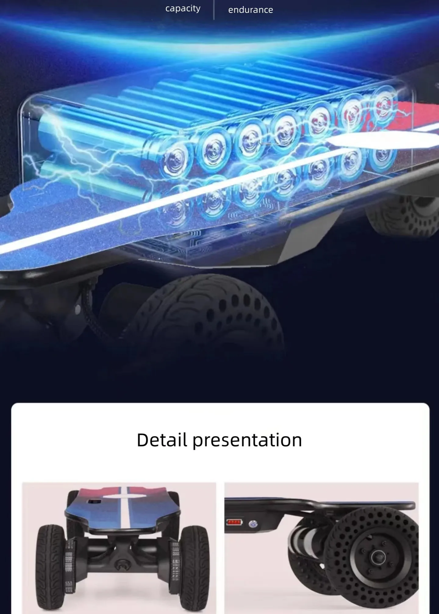 Gryan All-terrain off-road electric scooter four-wheel skateboard longboard replacement walk adult outdoor professional board