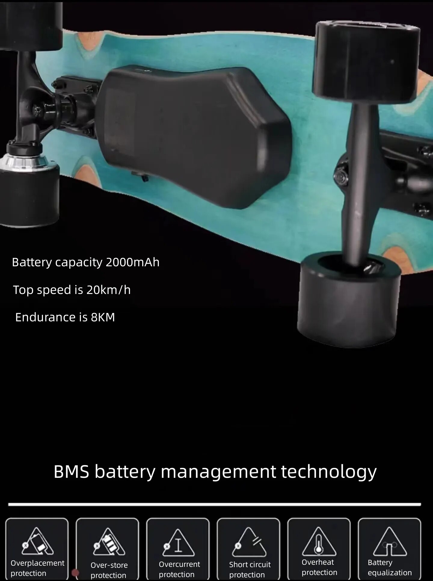 GryanFashion four-wheel scooter land Chong rapid descent electric small fish board adult students office workers walk to commute