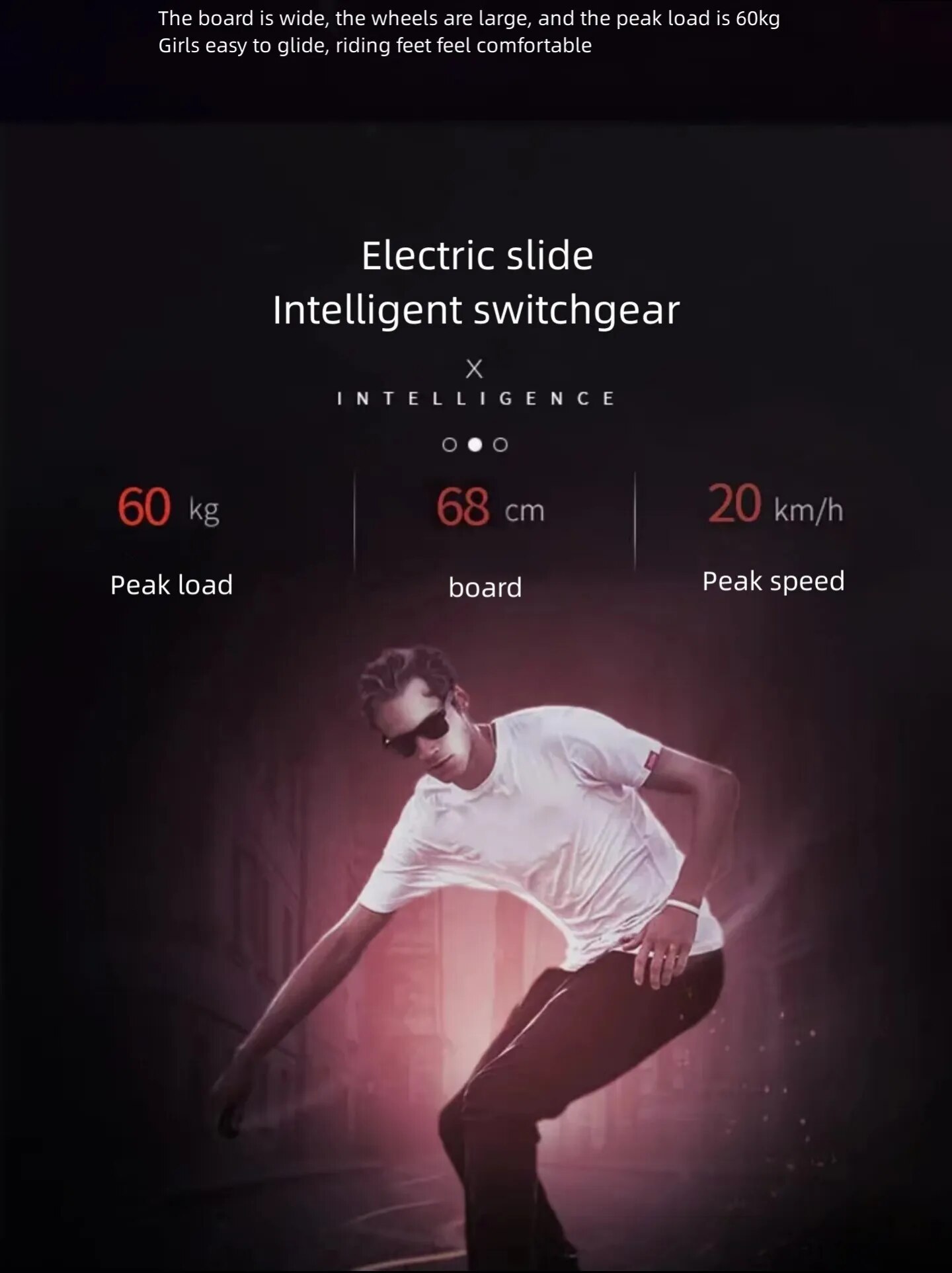 GryanFashion four-wheel scooter land Chong rapid descent electric small fish board adult students office workers walk to commute