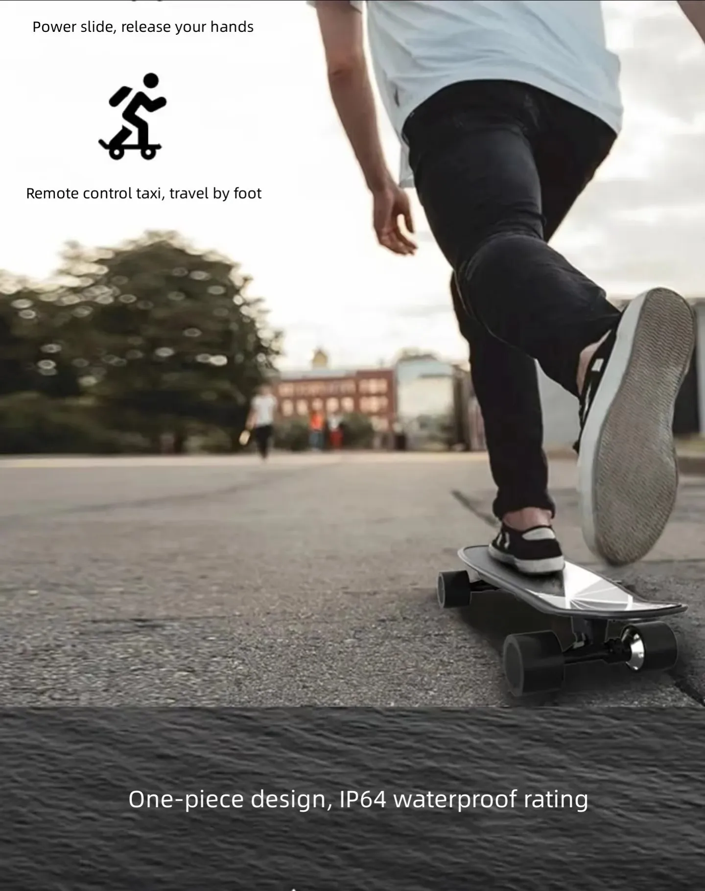 Gryan one-piece four-wheel scooter adult children electric skateboard wireless remote control walking entertainment