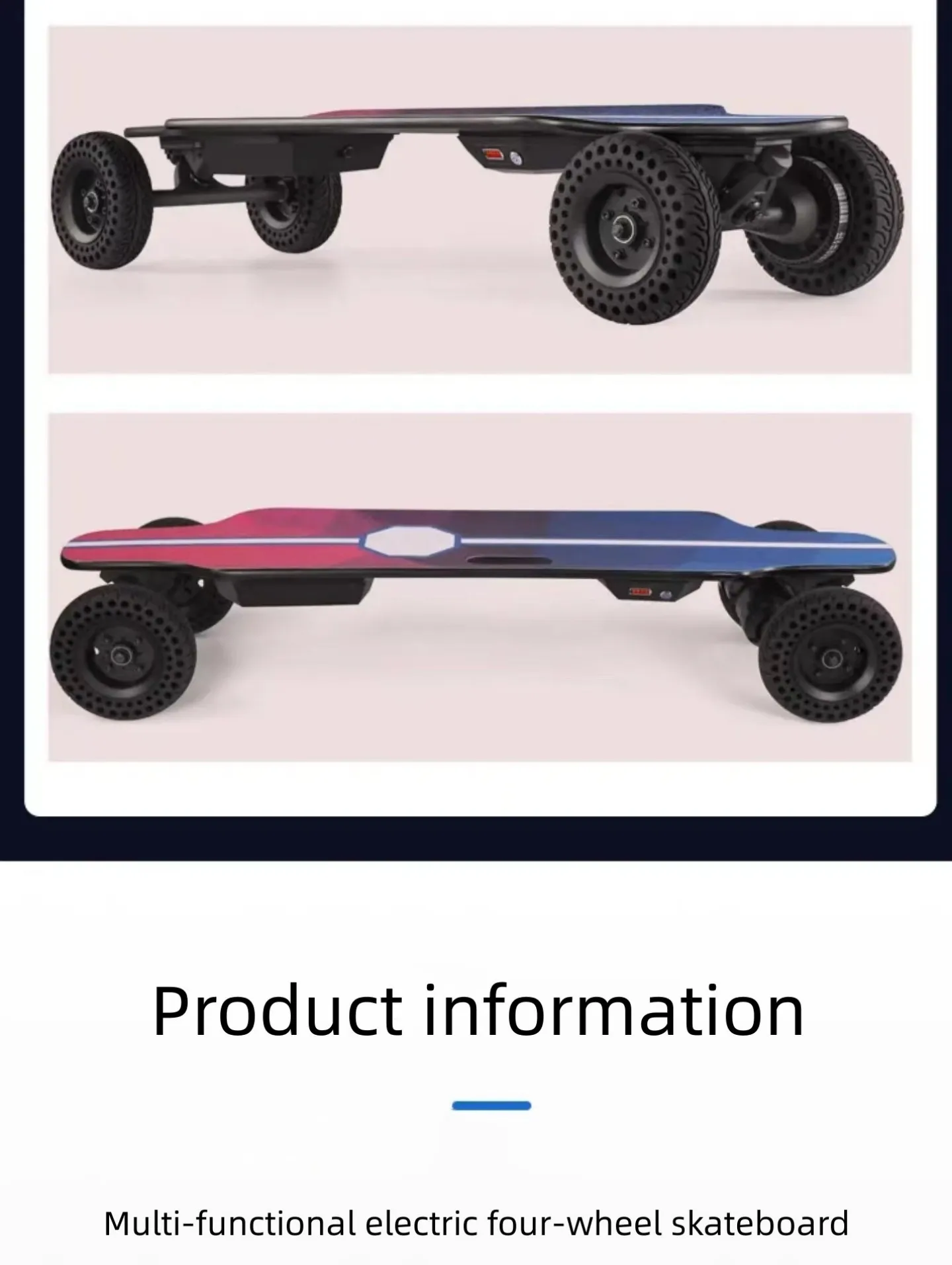 Gryan All-terrain off-road electric scooter four-wheel skateboard longboard replacement walk adult outdoor professional board