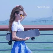 GryanFashion four-wheel scooter land Chong rapid descent electric small fish board adult students office workers walk to commute