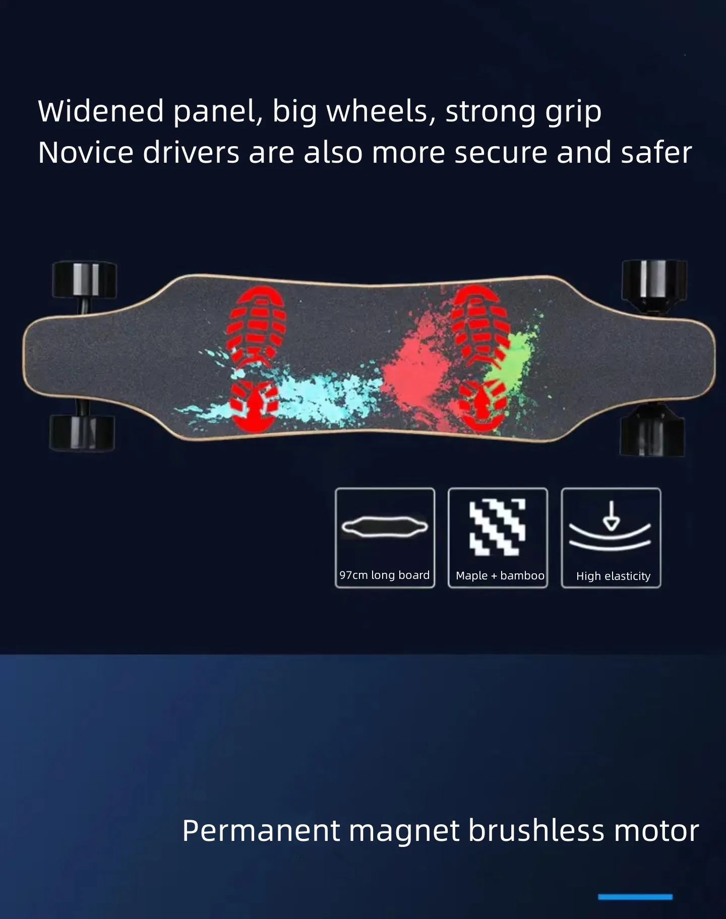 Gryan Aurora electric Scooter four-wheel land impact fast descent longboard campus walking brush street entry preferred