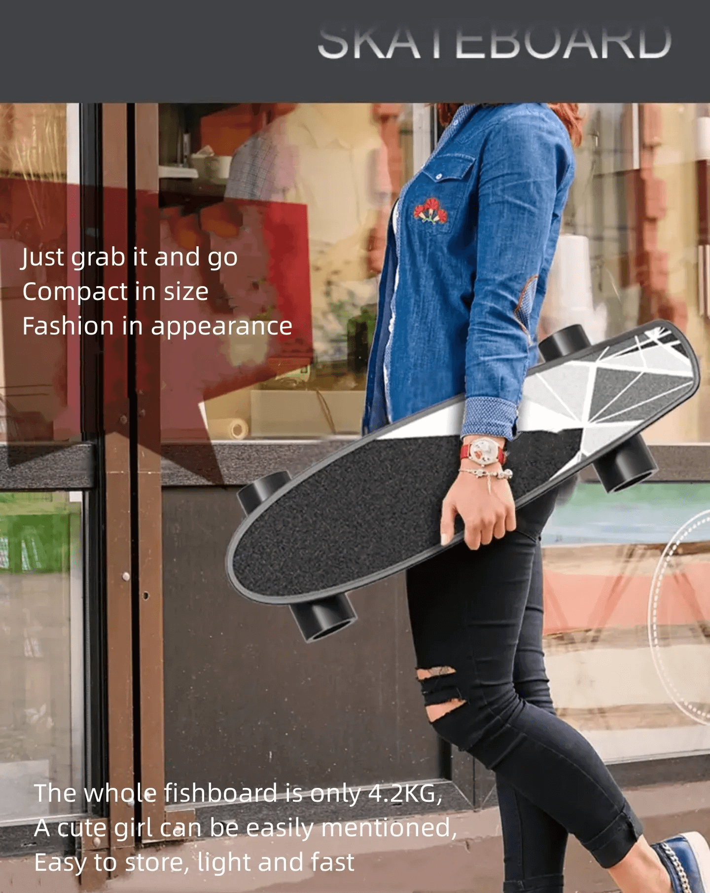 Gryan one-piece four-wheel scooter adult children electric skateboard wireless remote control walking entertainment