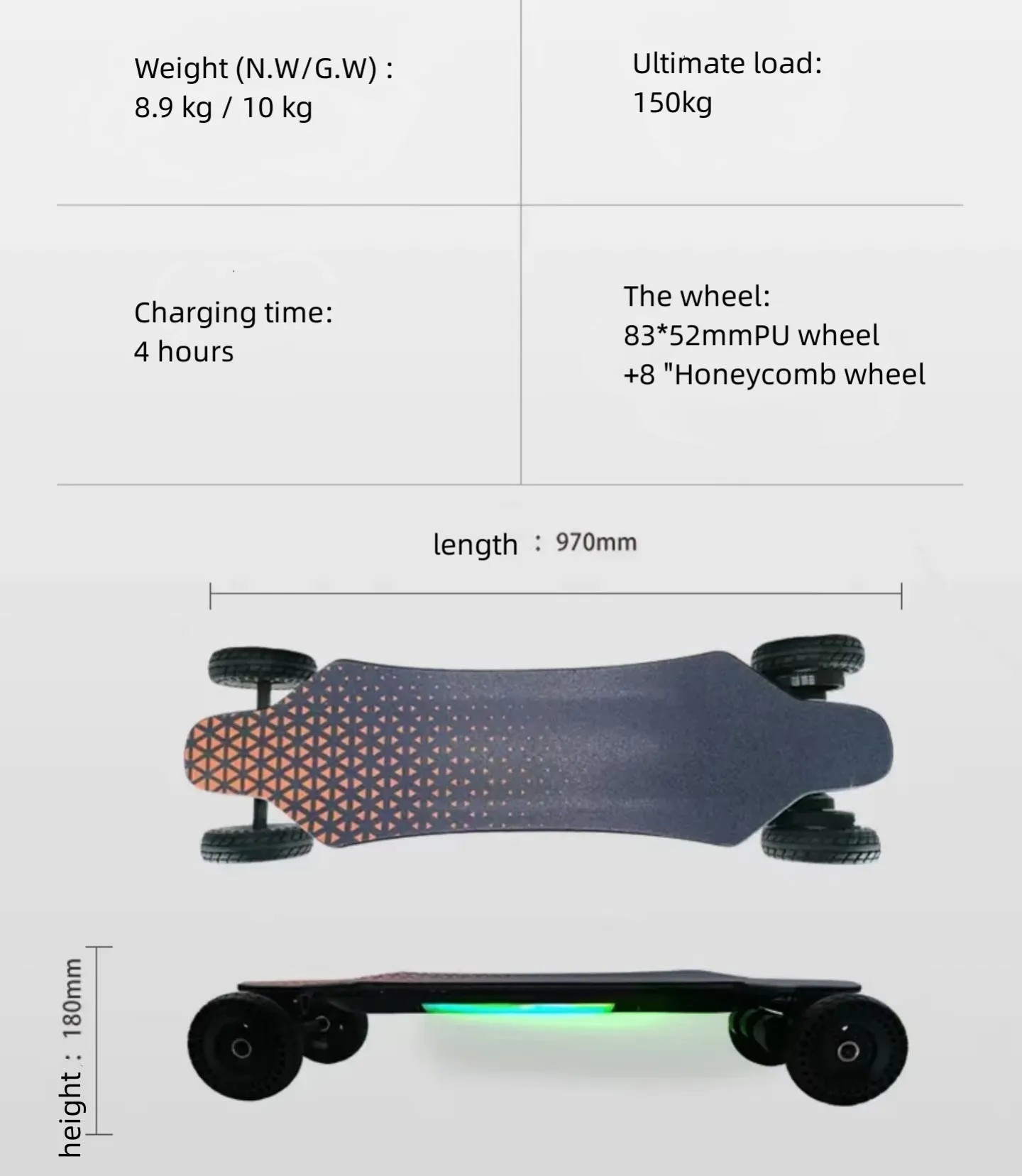 Gryan SUV Jupiter all-terrain electric scooter Electric land impact board replacement walking speed down waterproof skateboard