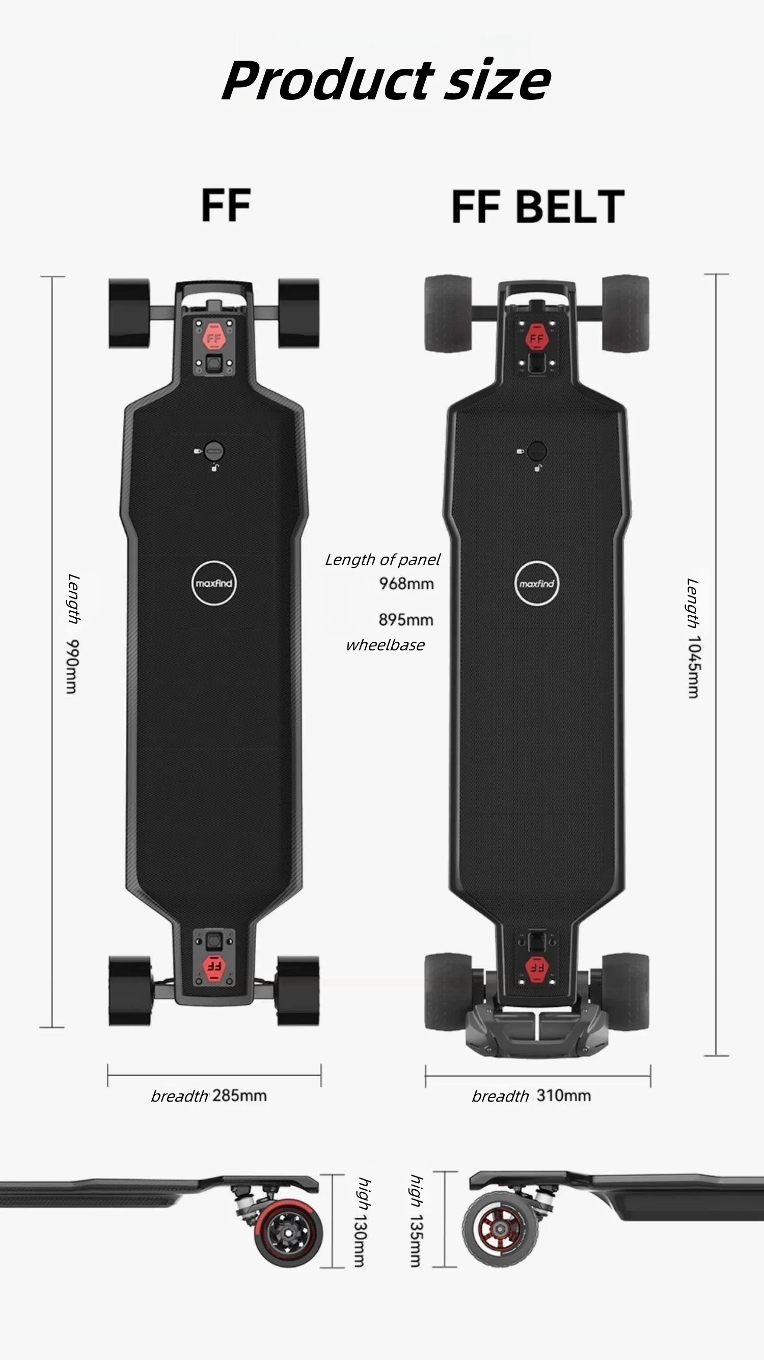 Maxfind new FF BELT electric scooter scooter all-terrain off-road dual drive remote control adult
