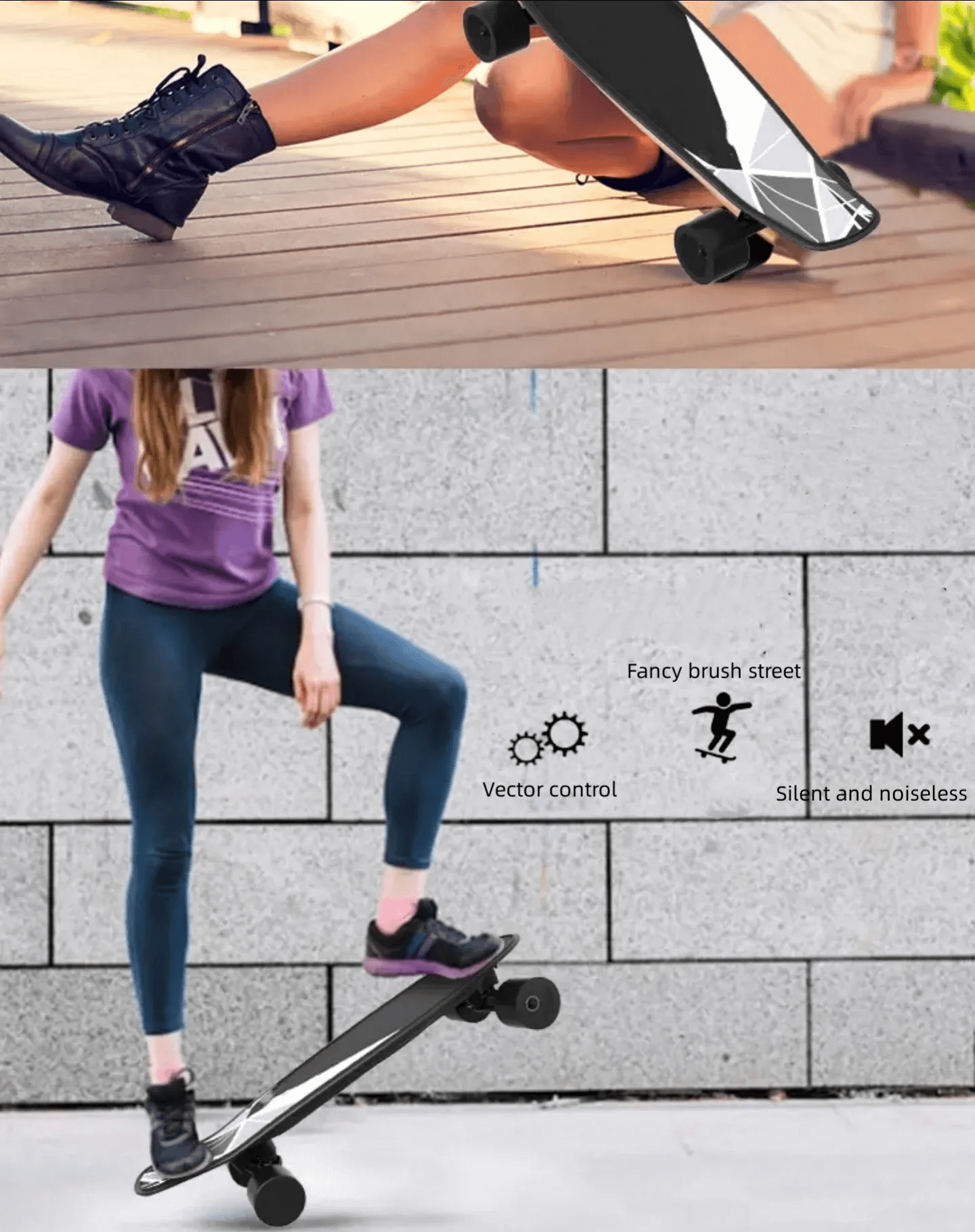 Gryan one-piece four-wheel scooter adult children electric skateboard wireless remote control walking entertainment