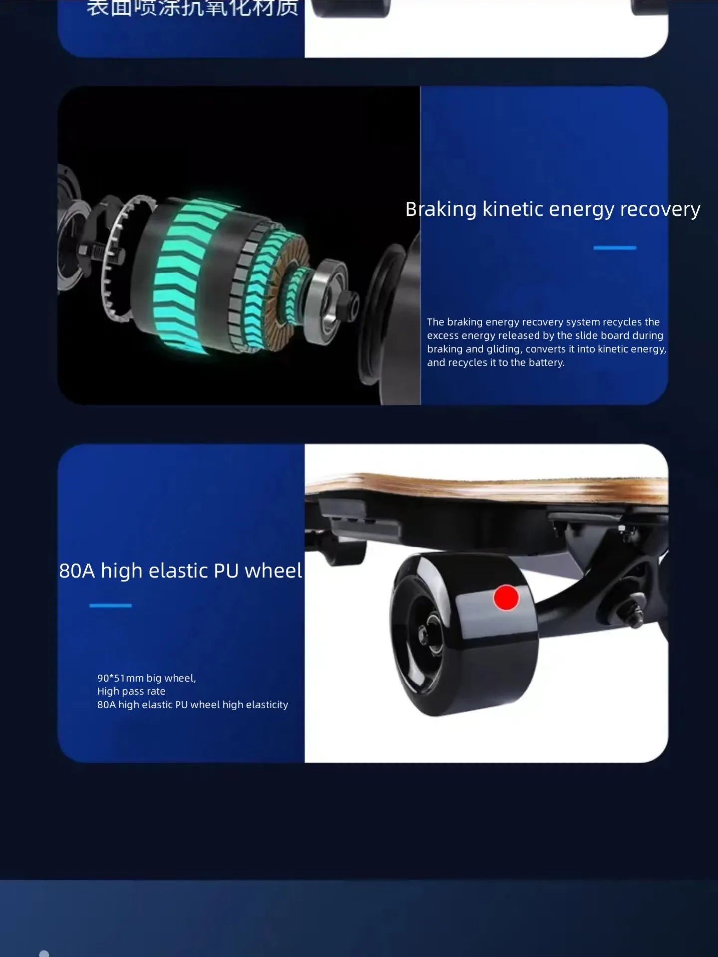 Gryan Aurora electric Scooter four-wheel land impact fast descent longboard campus walking brush street entry preferred