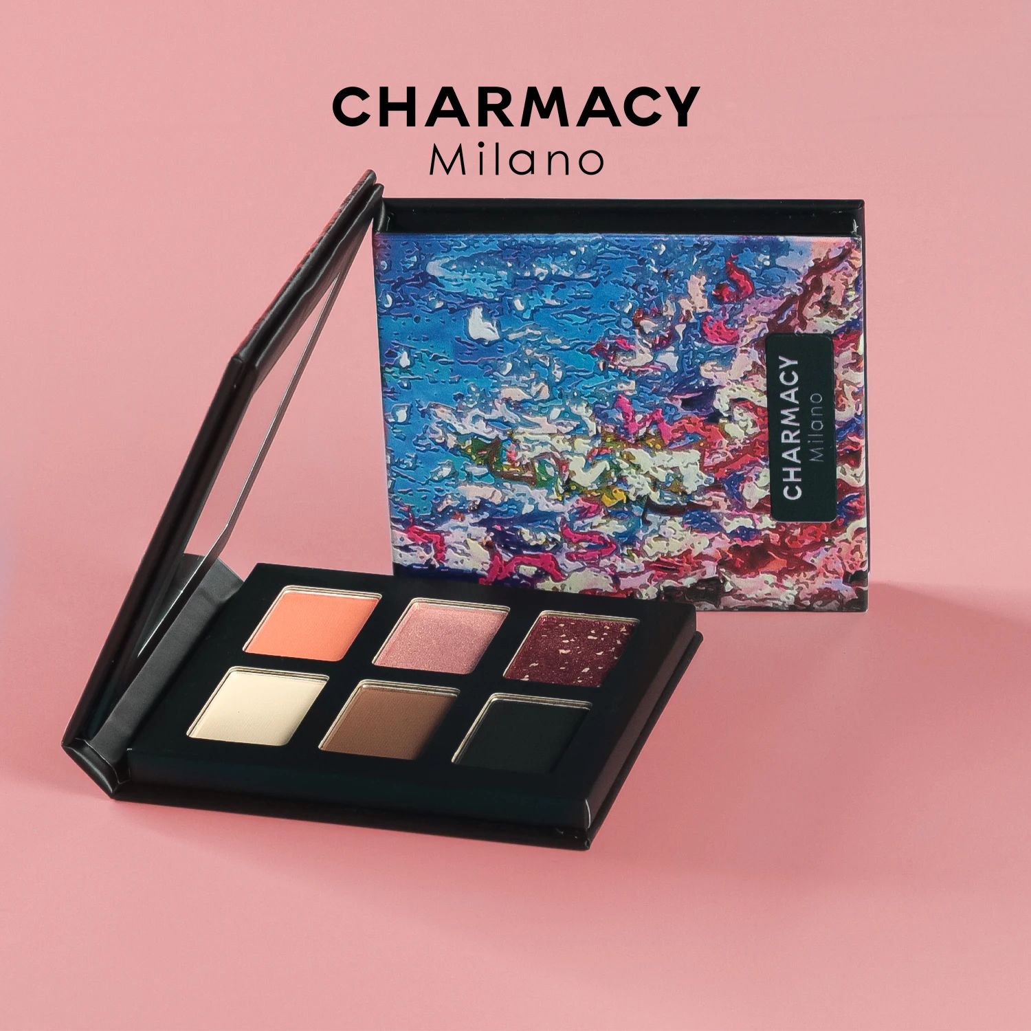 CHARMACY Glitter Matte Eyeshadow Palette 10 Pattern 3D Printing Eye Pigment Shadows Waterproof Longstay Eye Makeup Dropshipping