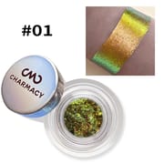 CHARMACY New 10 Color Multichrome Gel Eyeshadow Chameleon Shiny Gel Eyeshadows Flakes Gel Eye Makeup Duochrome Glitter Eye