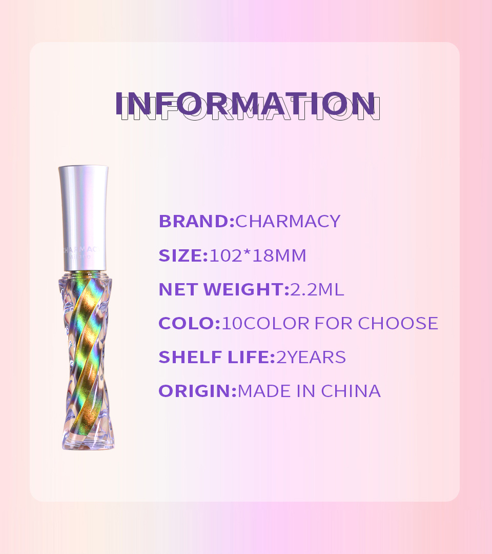 CHARMACY Glitter Professional Eyeshadow Chameleon Liquid Eyeshadow Shiny Long-lasting Eye Shadow High Quality Makeup Cosmetic