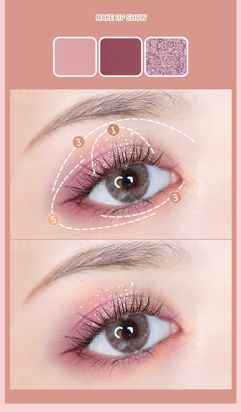 Brand 6 colors Eyeshadow palette butterfly Eye shadow lucky Koi Pearl Sequins Glitter Matte Makeup plate glitter eyeshadow