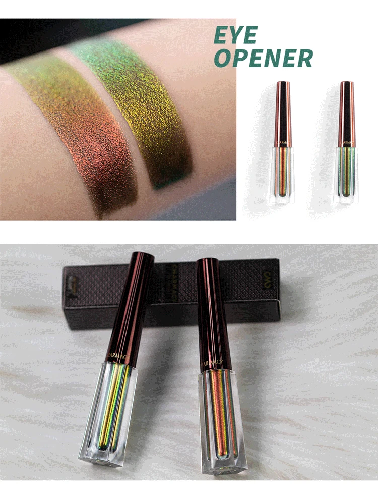 CHARMACY Liquid Duochrome Eyeshadow Glitter Long-lasting Liquid Eyeshadows Waterproof Eye Shadow Professional Makeup Cosmetic