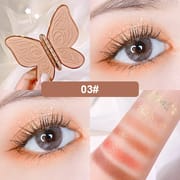 Brand 6 colors Eyeshadow palette butterfly Eye shadow lucky Koi Pearl Sequins Glitter Matte Makeup plate glitter eyeshadow
