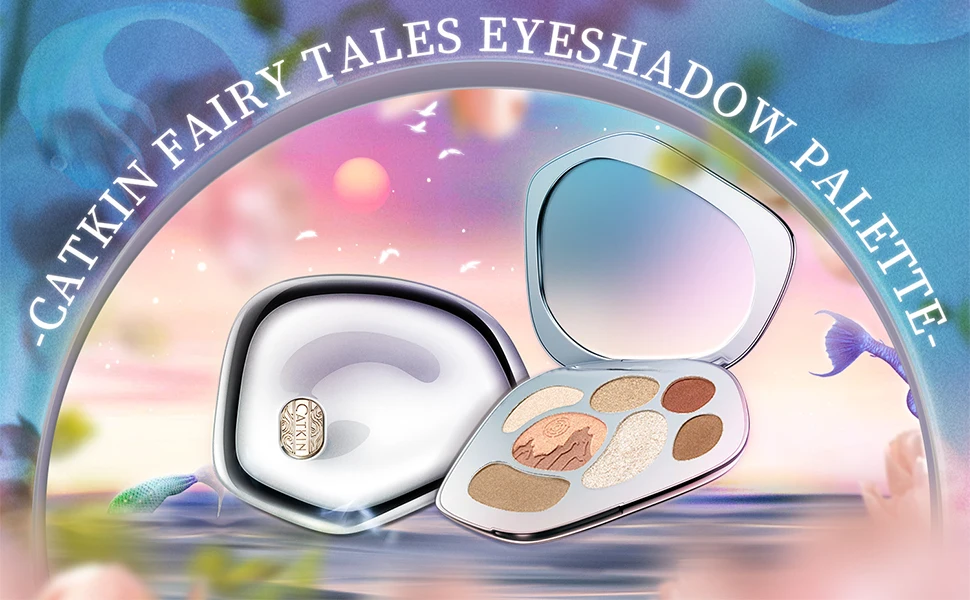 CATKIN Eyeshadow Blush Full Face Matte Shimmer Glitter High Pigmented Face Highlighter Shading Powder