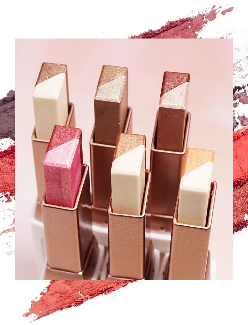 Double Color Glitter Eye shadow Stick Pencil Eyeshadow Makeup Waterproof Bicolor Shimmer Cosmetics Beauty Makeup Tool