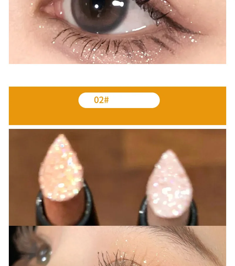 Pearlescent Eye Shadow Stick Shimmering Clear Sparkle Diamond Lying Silkworm Pencil Long Lasting Glitter for Eyes Korean Makeup