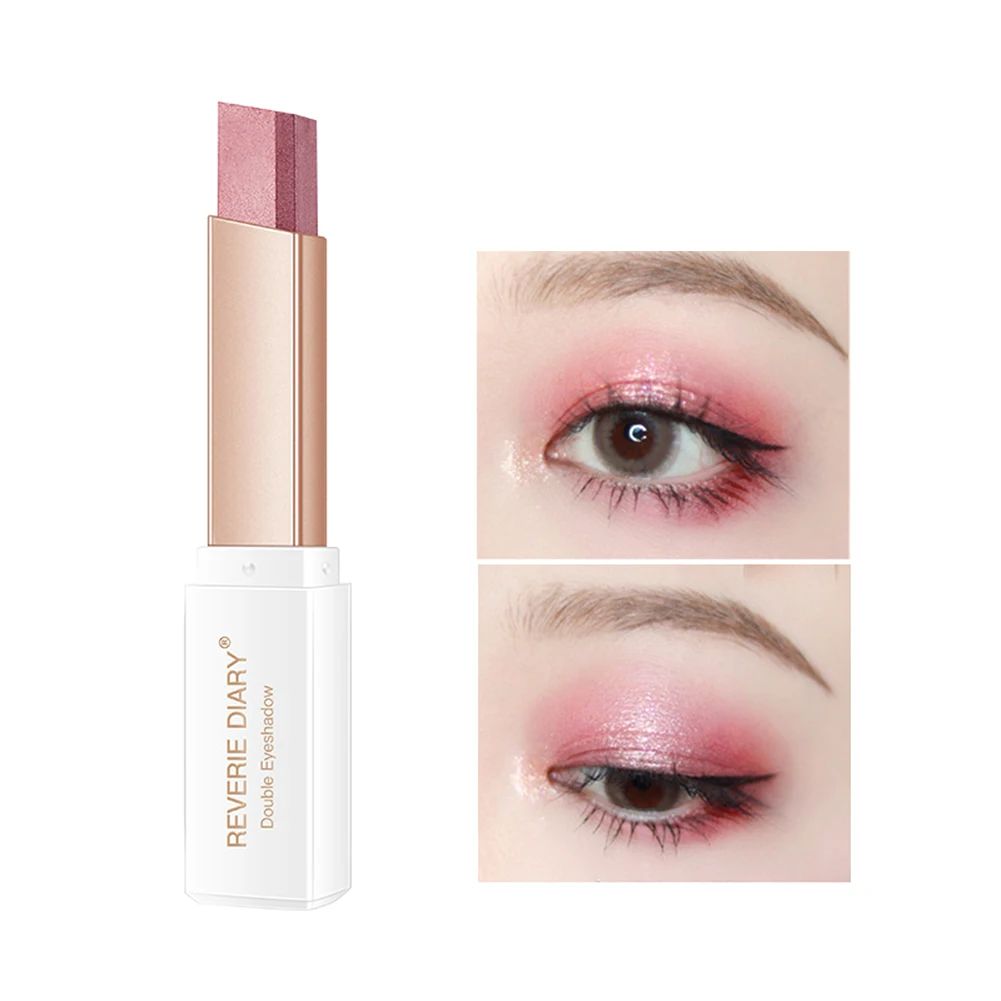 Korean Cosmetics Two Tone Eyeshadow Bar Makeup Eyeshadow Stick Eye Shadow Pencil Pen Beauty Tool NEW