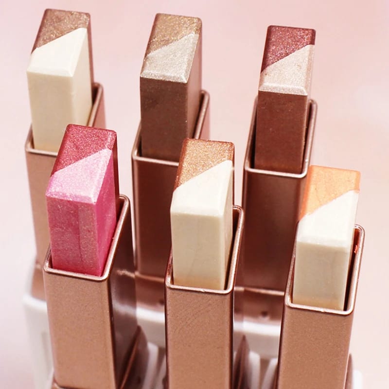 Korean Cosmetics Two Tone Eyeshadow Bar Makeup Eyeshadow Stick Eye Shadow Pencil Pen Beauty Tool NEW