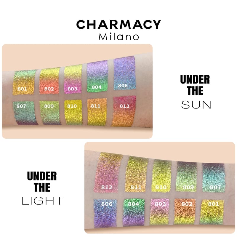 CHARMACY Glitter Professional Eyeshadow Chameleon Liquid Eyeshadow Shiny Long-lasting Eye Shadow High Quality Makeup Cosmetic