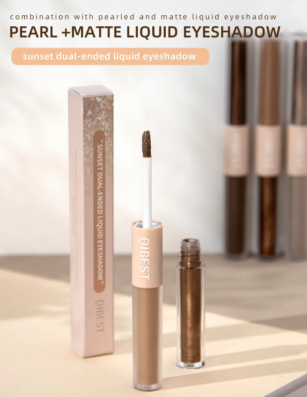 2 In 1 Stick Pearly Matte Eyeshadow Cream Smooth Nude Eye Makeup Liquid Contour Shadow Stick Waterproof Shimmer High Light Pen