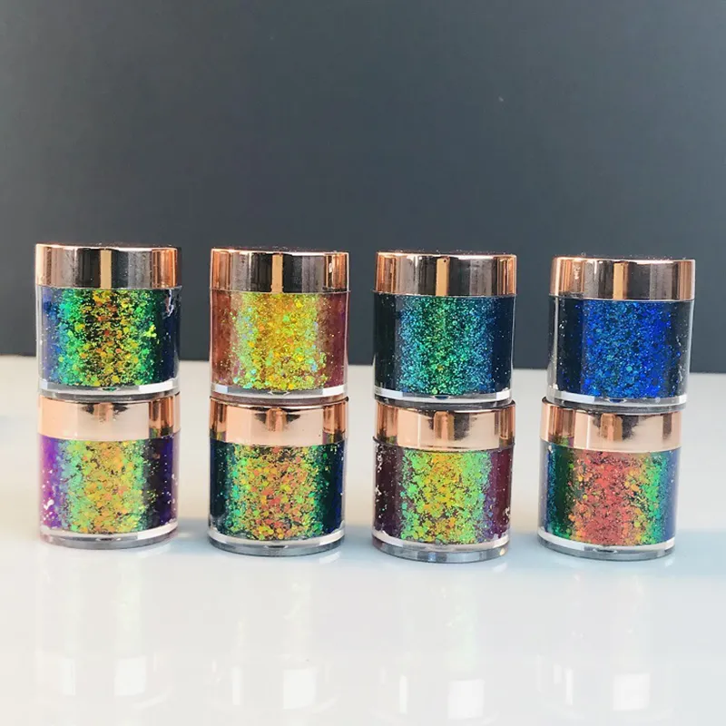 Chameleon Eyeshadow Metallic Powder Sequin Shiny High Gloss Pigment Eyeshadow Palette Eyes Makeup Party Cosmetic Glitter Sequin