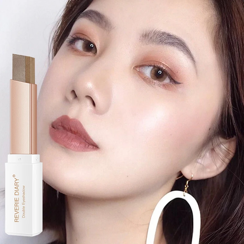 Korean Cosmetics Two Tone Eyeshadow Bar Makeup Eyeshadow Stick Eye Shadow Pencil Pen Beauty Tool NEW