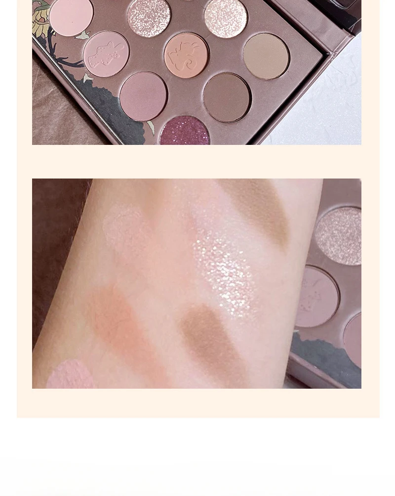 12 Color Eye Shadow Plate Pearlescent Shimmer Eye Shadow Makeup Palette Eye Shadow Beauty Glazed