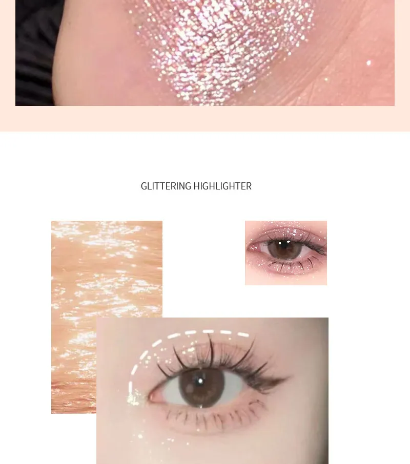 Pearlescent Eye Shadow Stick Shimmering Clear Sparkle Diamond Lying Silkworm Pencil Long Lasting Glitter for Eyes Korean Makeup