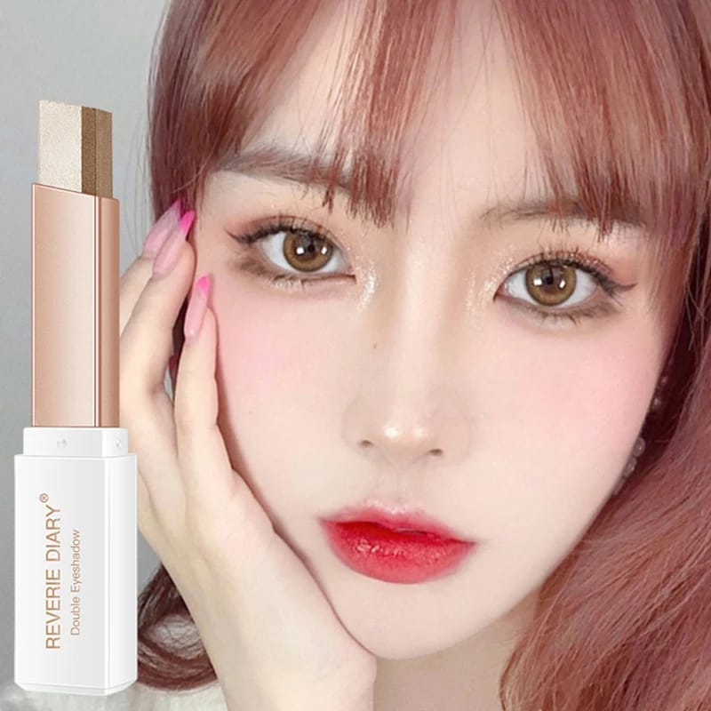 Korean Cosmetics Two Tone Eyeshadow Bar Makeup Eyeshadow Stick Eye Shadow Pencil Pen Beauty Tool NEW
