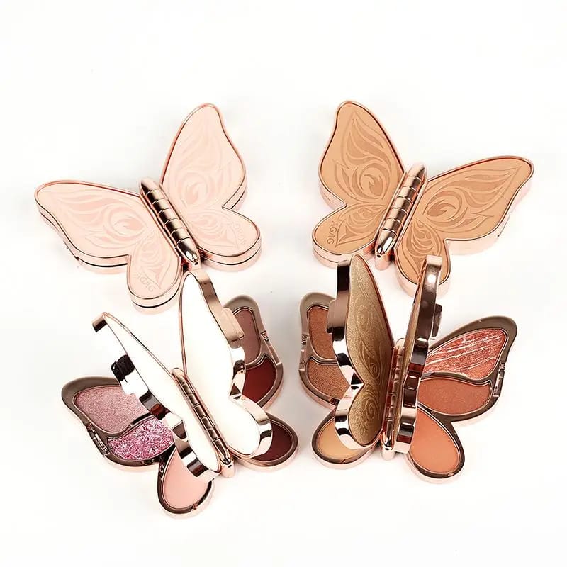 Brand 6 colors Eyeshadow palette butterfly Eye shadow lucky Koi Pearl Sequins Glitter Matte Makeup plate glitter eyeshadow