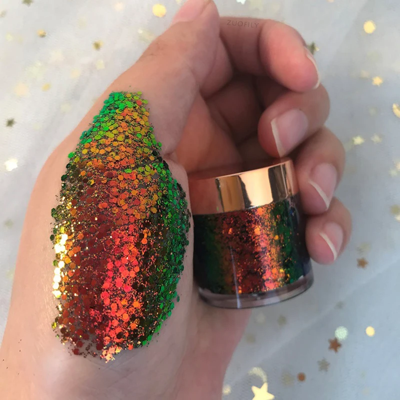 Chameleon Eyeshadow Metallic Powder Sequin Shiny High Gloss Pigment Eyeshadow Palette Eyes Makeup Party Cosmetic Glitter Sequin