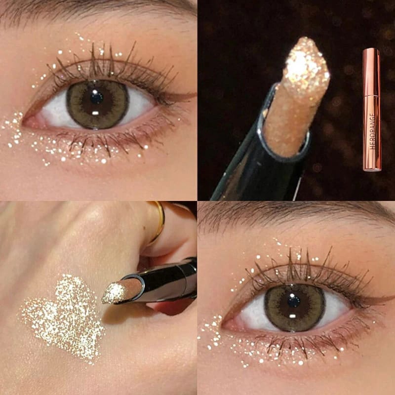 Pearlescent Eye Shadow Stick Shimmering Clear Sparkle Diamond Lying Silkworm Pencil Long Lasting Glitter for Eyes Korean Makeup