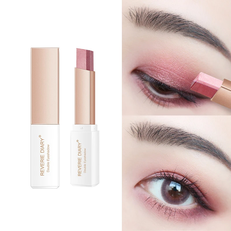 Korean Cosmetics Two Tone Eyeshadow Bar Makeup Eyeshadow Stick Eye Shadow Pencil Pen Beauty Tool NEW