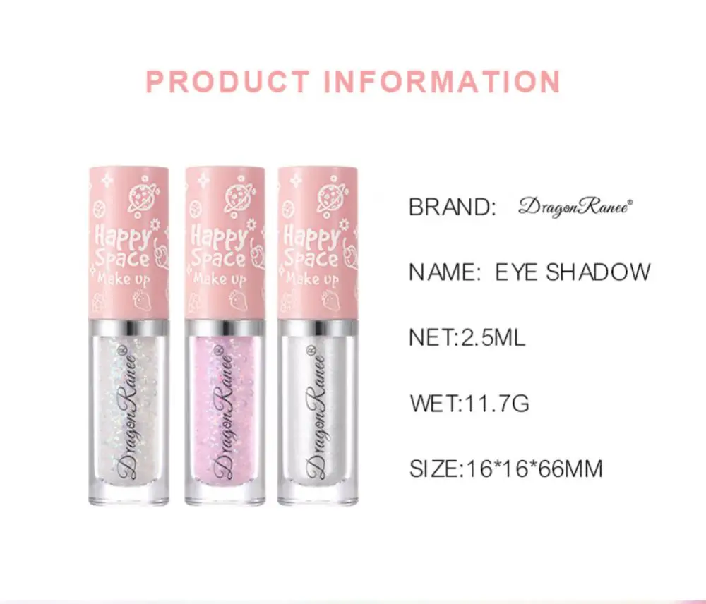 Highlighter Sparkling Eyes 8 Colors Beauty Cosmetics Pearlescent Glitter Eye Shadow Liquid Eye Shadow Eyes Makeup