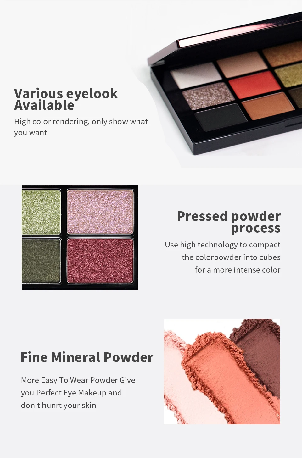 CHARMACY 12 Colors Glitter Eyeshadows Palette High Quality Professional Eye Shadow Makeup for Women Cosmetic Free Shipping
