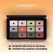 CHARMACY Twelve-color Eyeshadow Palette Diamond Shiny High-gloss Long-lasting Optical Color-changing Women's Fashion Makeup