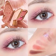 Brand 6 colors Eyeshadow palette butterfly Eye shadow lucky Koi Pearl Sequins Glitter Matte Makeup plate glitter eyeshadow