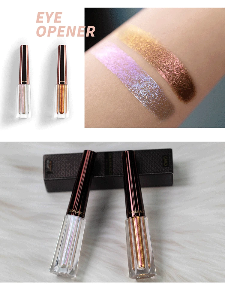 CHARMACY Liquid Duochrome Eyeshadow Glitter Long-lasting Liquid Eyeshadows Waterproof Eye Shadow Professional Makeup Cosmetic