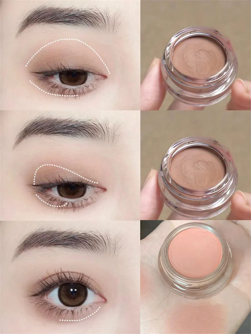 Eyeshadow Cream Glitter Matte Eye shadow Cream Contour Pigment Long Lasting Fine Shimmer Matte Natural Shadow Cream Eyes Makeup